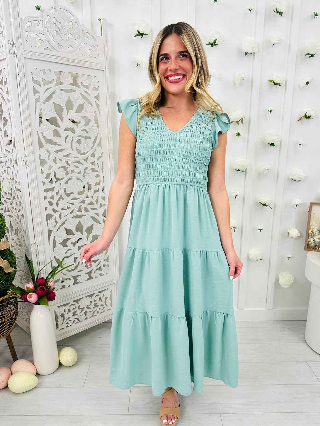Bright Beginnings Midi Dress in Multiple Colors