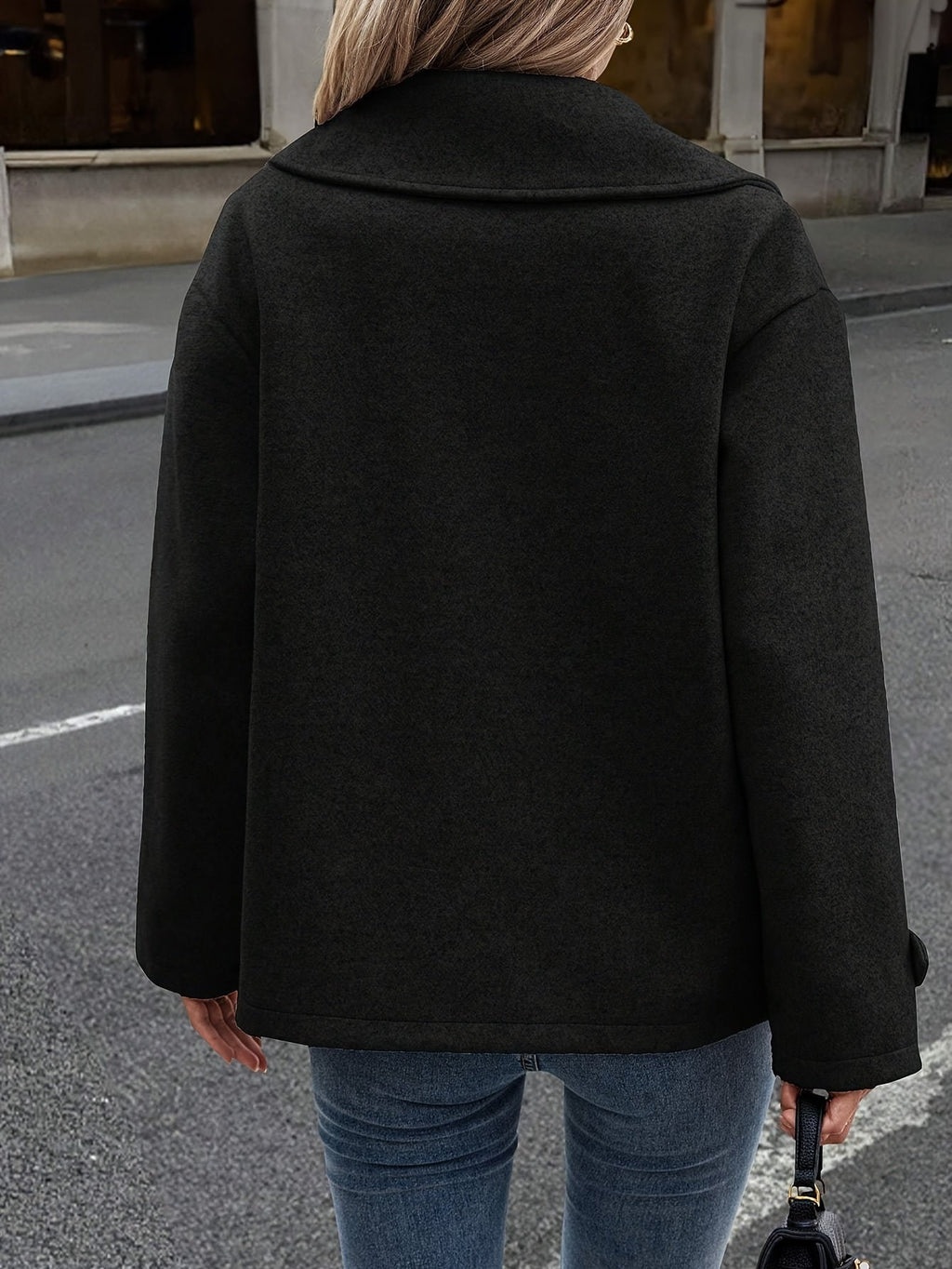 Elise| Stylish Double-Breasted Jacket with Button Details