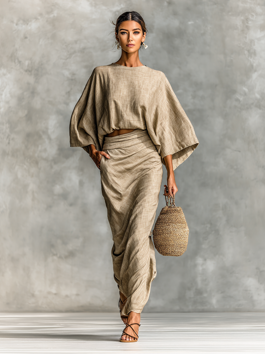Cotton-Linen Set Skirt