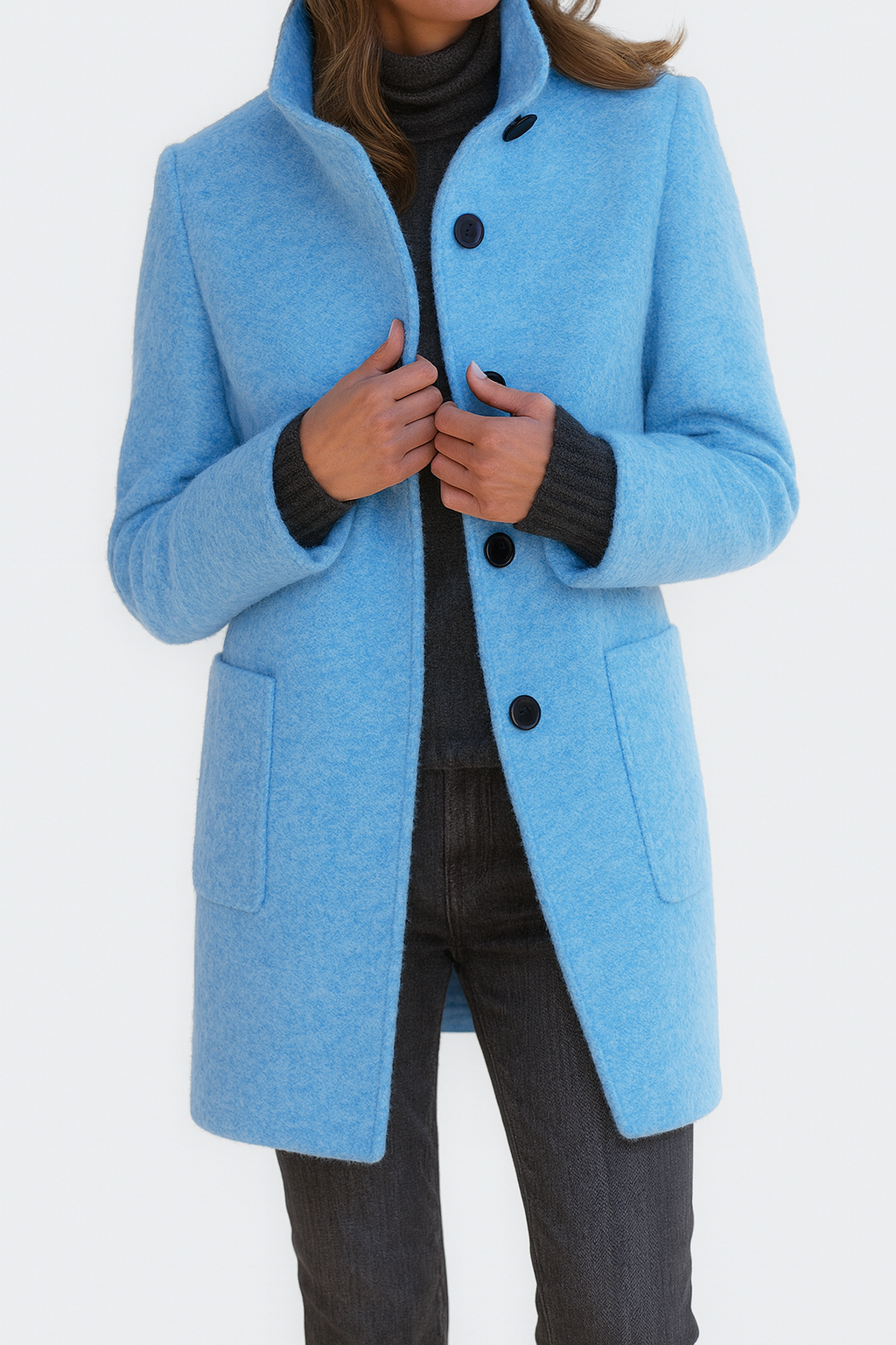 Danuta - Elegant High-Collar Coat