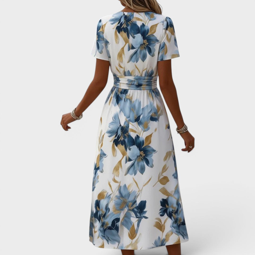 Denise™ | Floral midi wrap dress
