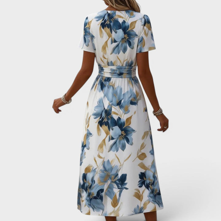 Denise™ | Floral midi wrap dress