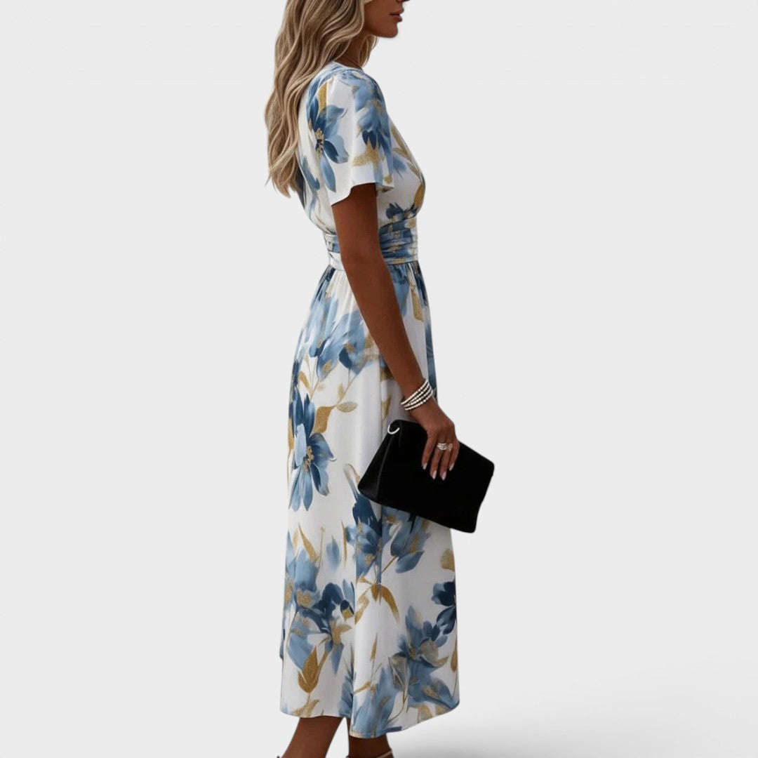 Denise™ | Floral midi wrap dress