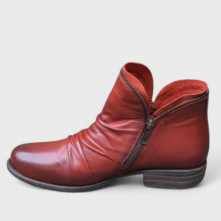 HANNAH – LUXE LEATHER ANKLE BOOTS