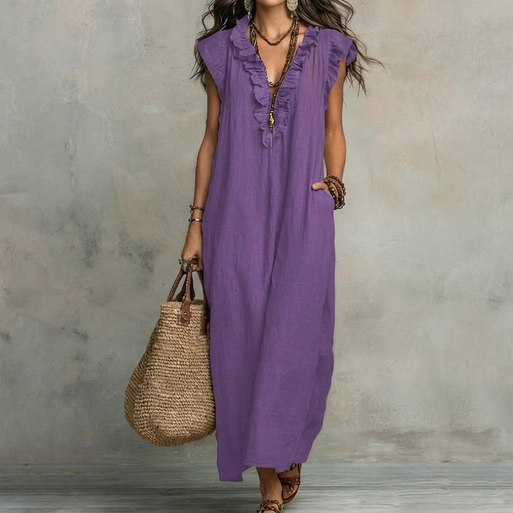 Josefina™ | Linen Dress with Ruffles