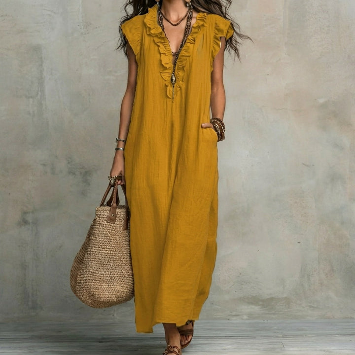 Josefina™ | Linen Dress with Ruffles