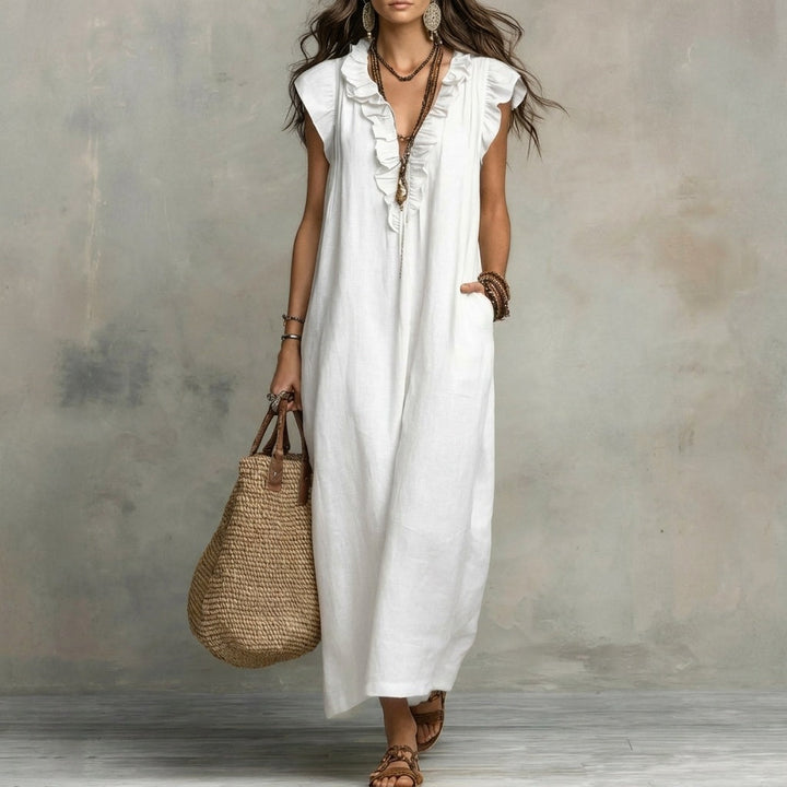 Josefina™ | Linen Dress with Ruffles