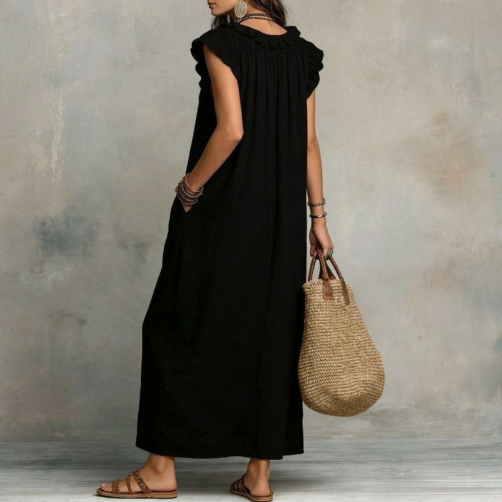 Josefina™ | Linen Dress with Ruffles