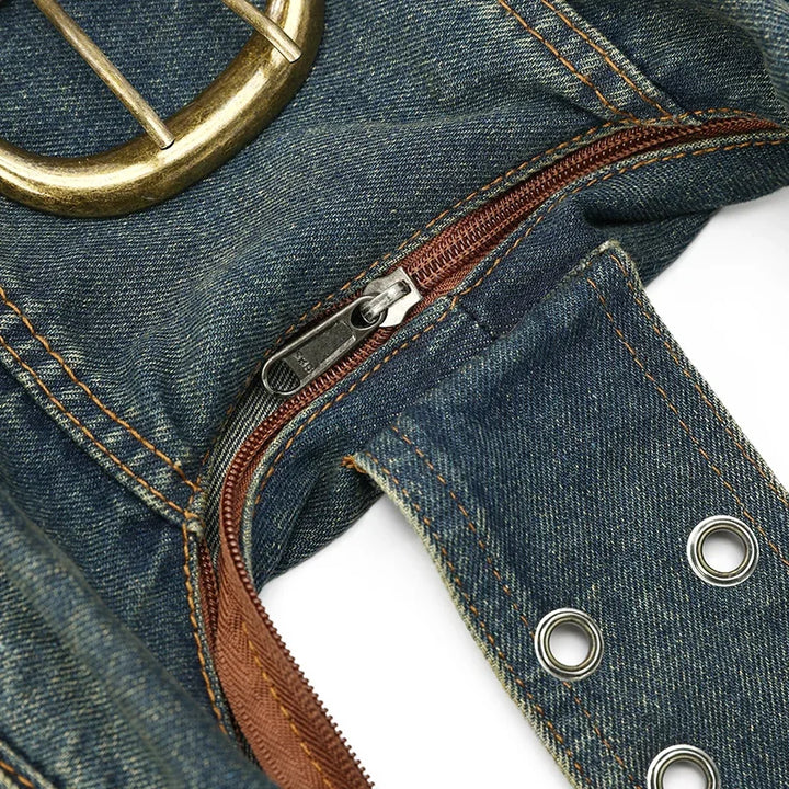 Studded Denim Hobo Bag | Michael & Laura Toronto