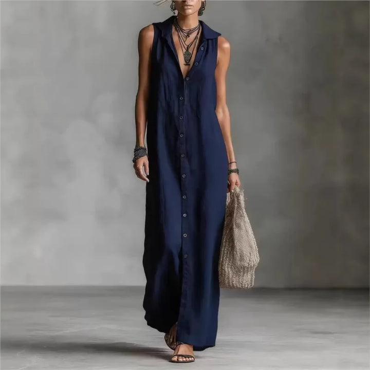 Penelope | Midi Dress with V-Neck