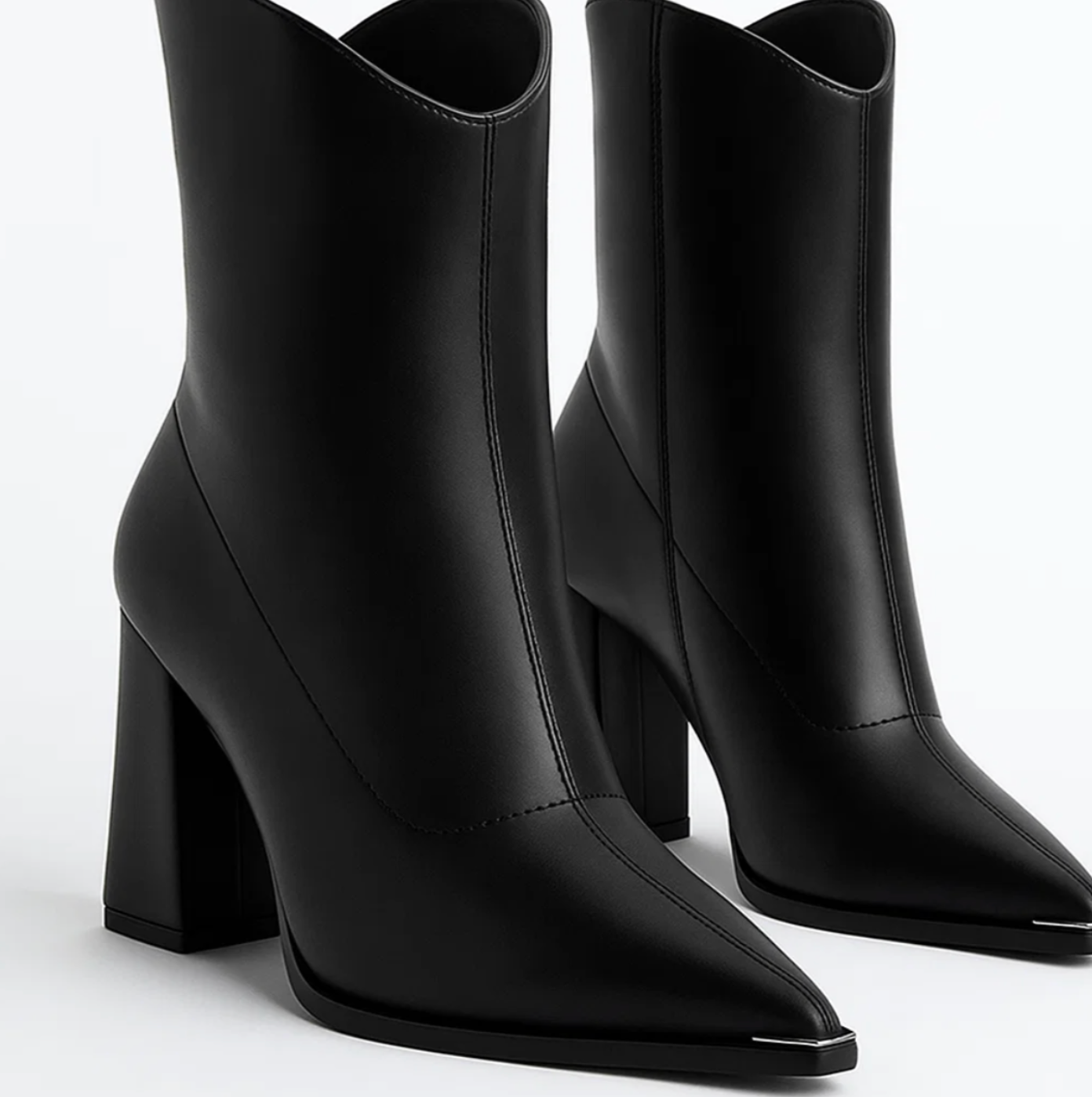 Pointed Leather Boots
