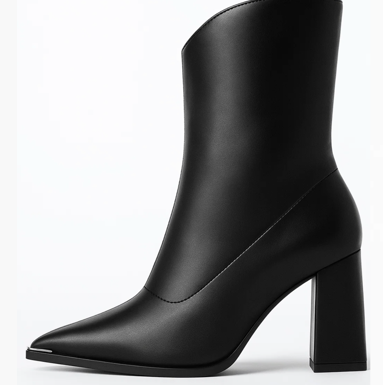 Pointed Leather Boots