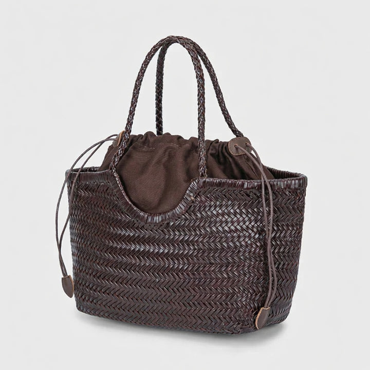 Artisan Woven Cowhide Tote