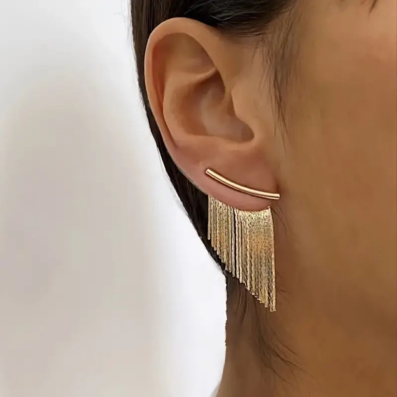 Vintage earrings with gold hooks